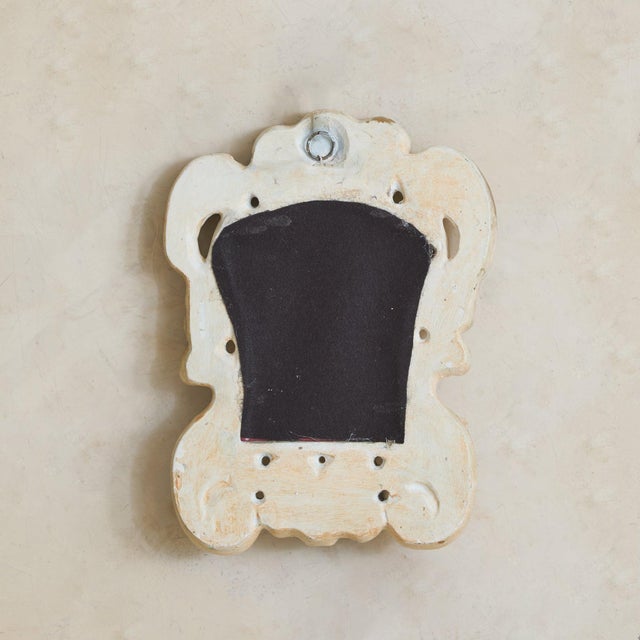 French Petite Plaster Wall Mirror, 1940s For Sale - Image 9 of 9