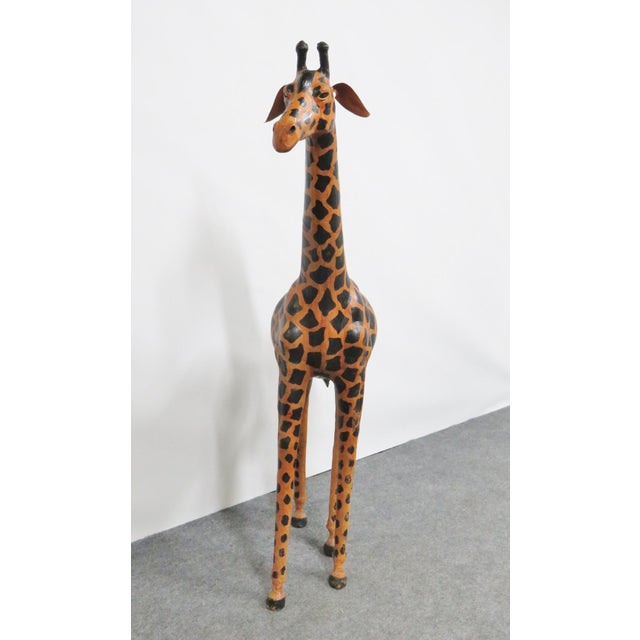Contemporary Decorative Leather Giraffe Statue Chairish
