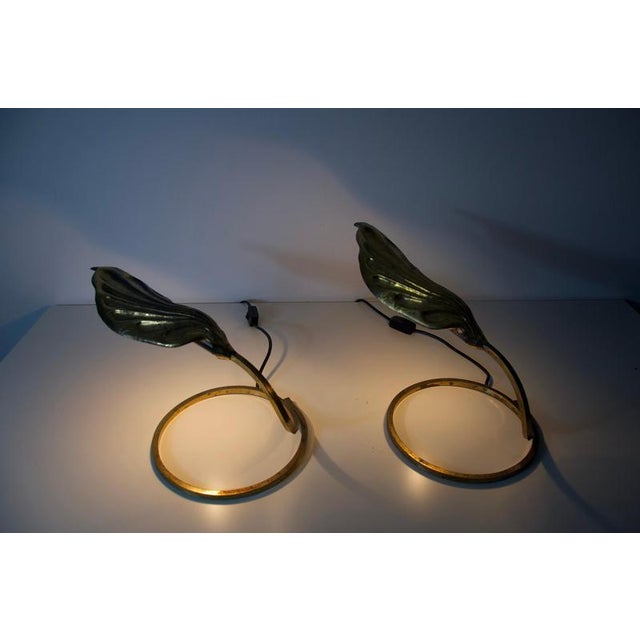 Mid-Century Modern Brass Table Lamps by Tommaso Barbi, 1960s, Set of 2 For Sale - Image 9 of 12