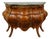 Late 20th Century Louis XV Style Bombe Commode With Burl Veneer & Green Marble Top For Sale