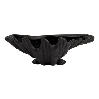 Wedgwood Black Basalt Shell Bowl, England, 1960s For Sale