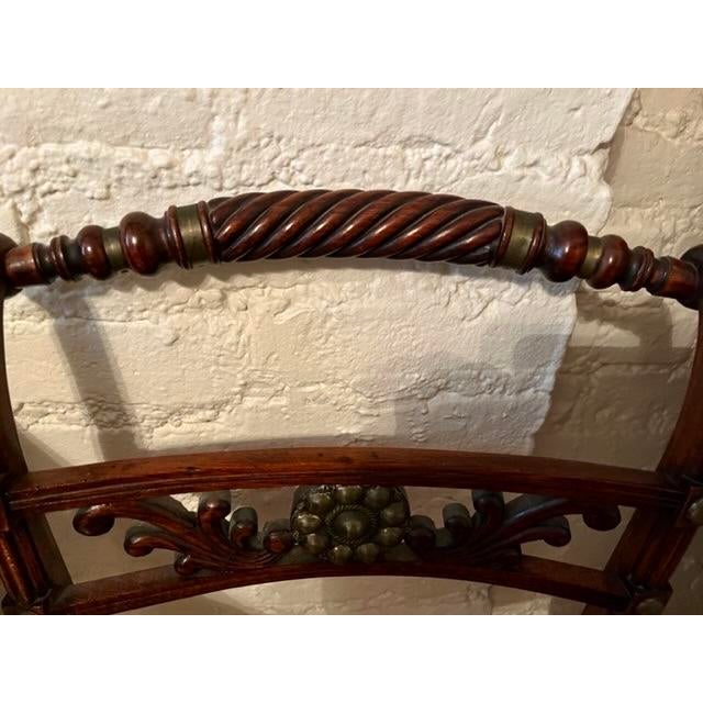 Pair of English 18th C Rope Back, Mahogany Chairs For Sale - Image 4 of 7