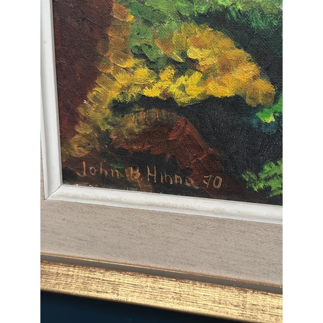 John B. Hinna, Mountain Landscape, 1970, Oil on Panel, Framed For Sale - Image 8 of 18
