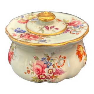 Orlik English Bone China Derby Posies Design Covered Jam/ Musard Pot For Sale