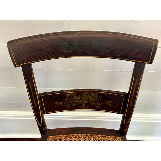 19th Century Antique Primitive Painted New England Chairs, set of 4 For Sale - Image 5 of 15