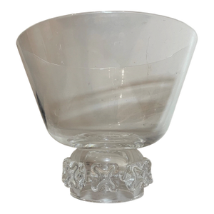 Huge Vintage Footed Center Piece Steuben Punch Crystal Footed Glass Bowl Art