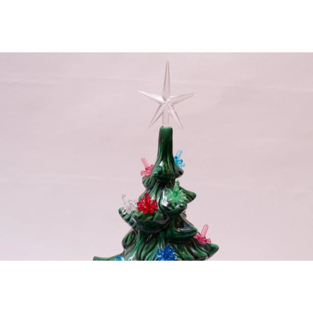 Vintage Ceramic Illuminated Christmas Tree For Sale - Image 12 of 13