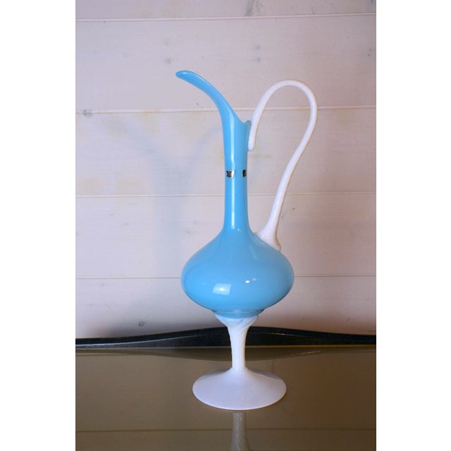 Handmade Italian Glass Vase, Florence Region, Italy 1970s For Sale - Image 4 of 7