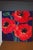 Gorgeous handcrafted tile featuring poppies. Made using the dry-laid rope technique. The colors are intense and vibrant;...