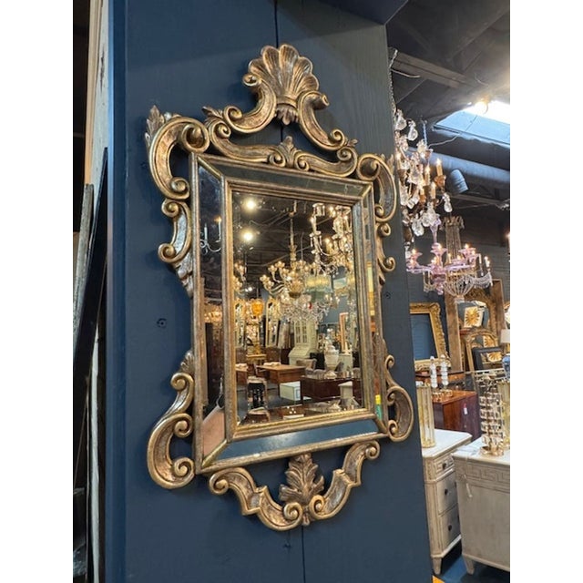 The Vintage Italian Silver Leaf Wood Mirrors are a stylish addition to any home decor, with a decorative design that adds...