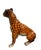 Burnt Orange Vintage Italian-Style Glazed Ceramic Leopard Floor Sculpture For Sale - Image 8 of 12