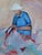 Textile Net Menders, Contemporary Coastal Seaside Oil Painting For Sale - Image 7 of 10