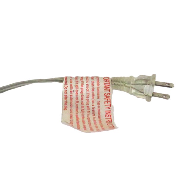 Pair of Blue & White Chevron Striped Table Lamps For Sale - Image 4 of 5