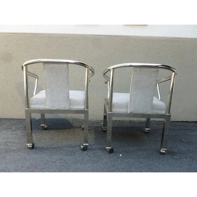 1950s Mid-Century Modern Design Institute America Chrome Yoke Chairs - a Pair For Sale - Image 9 of 12