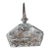 Vintage Heavy Pressed Crystal Glass Triangle Candy Dish with Lid and Finial Top For Sale