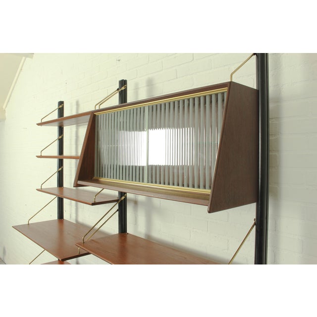 Mid-Century Modern Teak Modular Wall System by Louis Van Teeffelen for Wébé, 1950s For Sale - Image 3 of 14