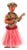 1980s Ceramic Hawaii Hula Man Ukulele Player With Headdress Bobble Doll For Sale