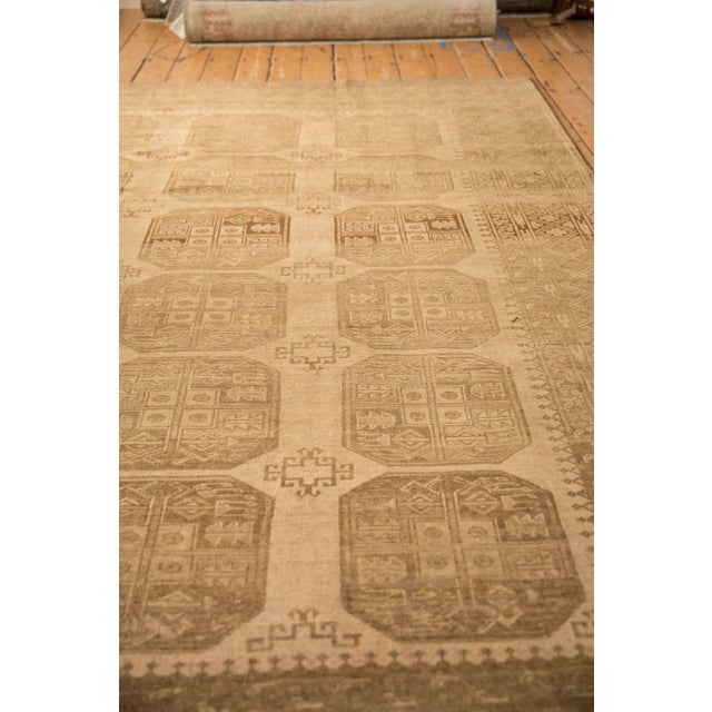 Sand Vintage Distressed Ersari Carpet - 7'8" x 9'9" For Sale - Image 8 of 10