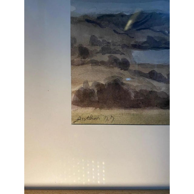 Edouard Arthur, Bretagne, Watercolor, 1977 For Sale - Image 3 of 8