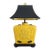 Lamp Vintage Chinese Imperial Yellow Crackled Porcelain & Shade For Sale