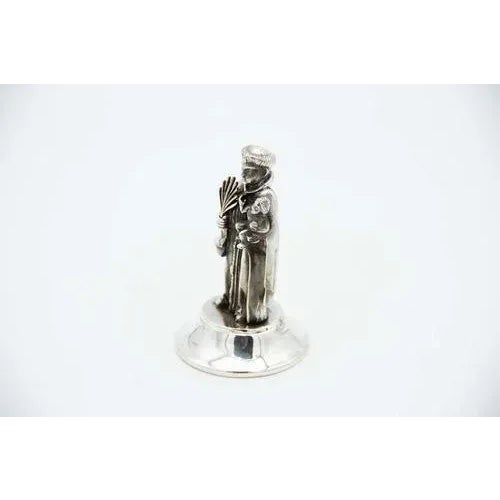 Saint Anthony with Child in Plain Silver, in Very Good conditions. Designed from 2000 This piece has an attribution mark,...