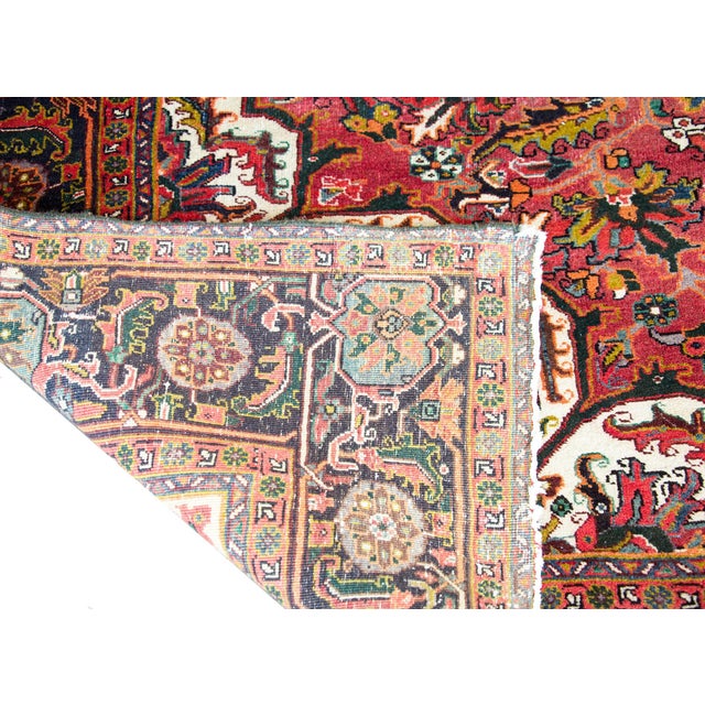 Persian Vintage Persian Heriz Rug For Sale - Image 3 of 14