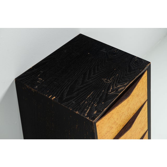 Black Architectural Sloped Chest of Drawers, 1950s For Sale - Image 8 of 11