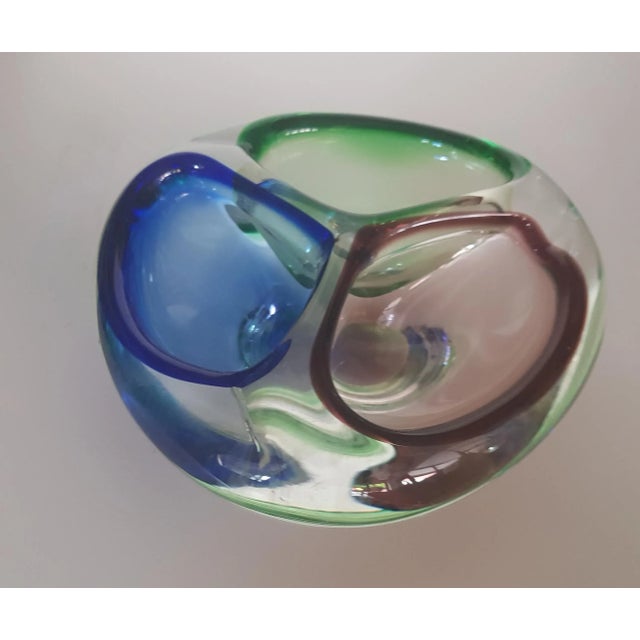 1960s Murano Glass Bowl with 3 Openings, 1960s For Sale - Image 5 of 5