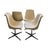 Off-white 1960s Richard Schultz for Knoll Dining Chairs Mid Century Modern Space Age Set of 4 For Sale - Image 8 of 12