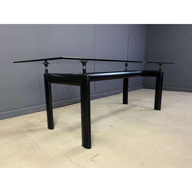 Black LC6 Dining Table attributed to Le Corbusier for Cassina, 1990s For Sale - Image 8 of 12
