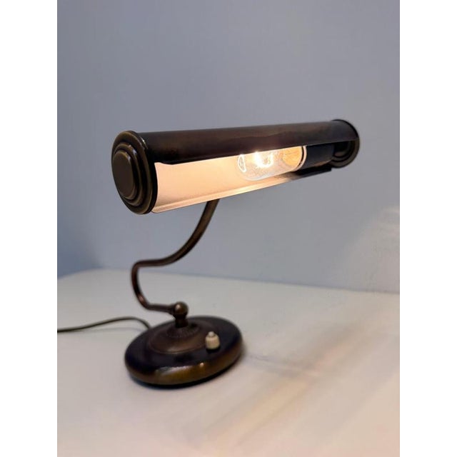 Vintage Adjustable Brass Desk Lamp For Sale - Image 5 of 7
