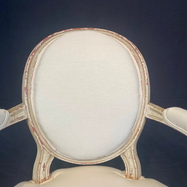 French Louis XV Armchairs or Fauteuils - A Pair For Sale - Image 10 of 11