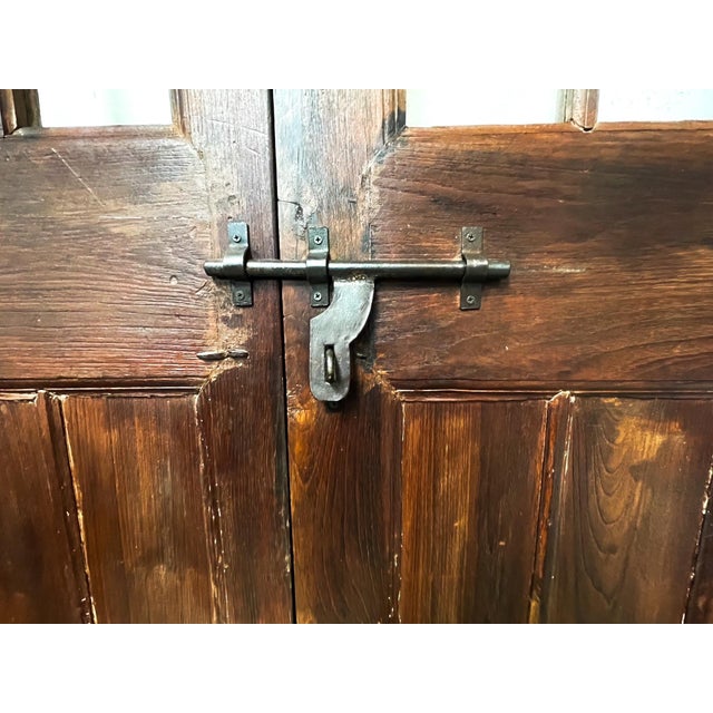 French Door Panels With Arch Top 14 Panes of Glass Set Size 87 X 46 For Sale - Image 4 of 12