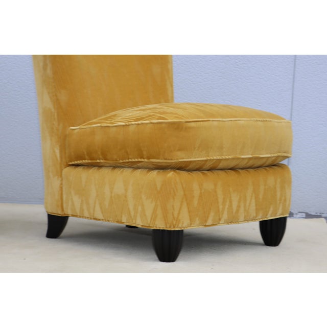 Barbara Barry for Baker Slipper Chairs in Mohair Fabric For Sale - Image 9 of 18
