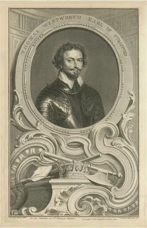 Jacobus Houbraken, Portrait of Thomas Wentworth, 1st Earl of Strafford, Print