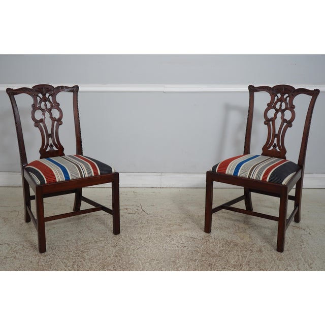 Set of 8 Maitland Smith Mahogany Dining Chairs For Sale - Image 12 of 18