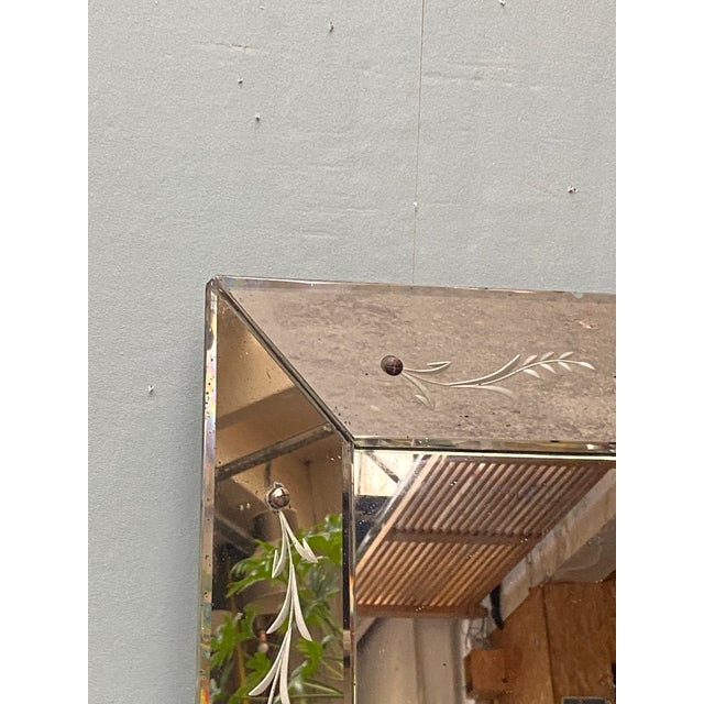 Large Venetian Wall Mirror, 1890s For Sale - Image 6 of 7