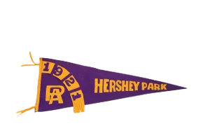 Antique 1921 Hershey Park PA Felt Flag