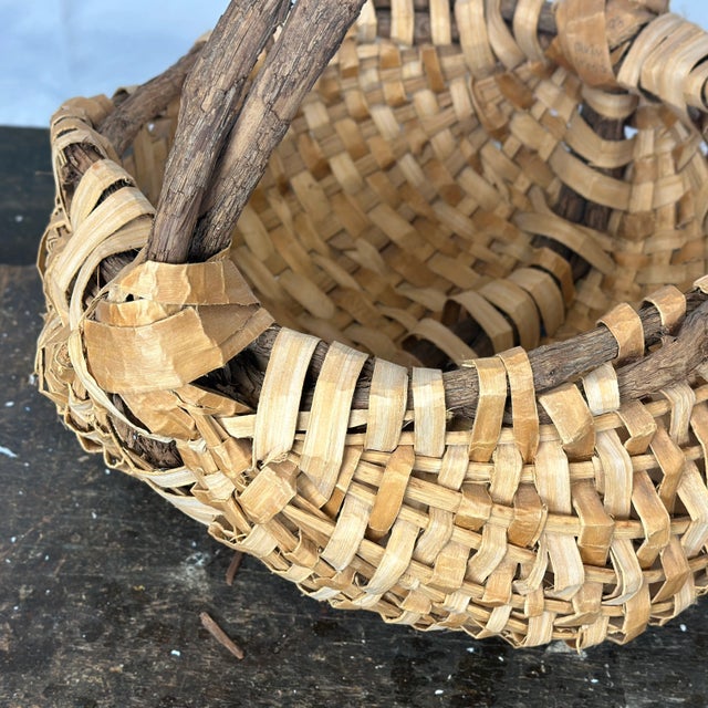 Large Hand Woven Gathering Basket by Alvin Wood (1923 - 2005) For Sale - Image 12 of 12