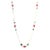 18k Yellow Gold Emerald Ruby & Sapphire Beaded Necklace for Women For Sale
