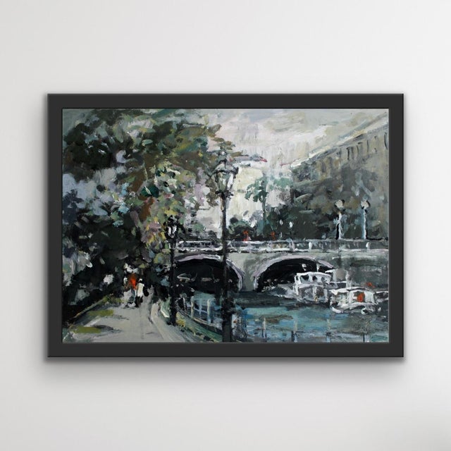 Magdalena Spasowicz, Landscape with a Bridge, Oil on Canvas, 2008 For Sale - Image 4 of 6