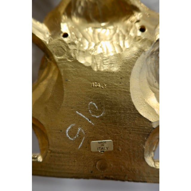 Vintage Italian Giltwood Wall Ornament, Architectural Pediment, Acanthus Scroll & Shell Motif For Sale - Image 10 of 11