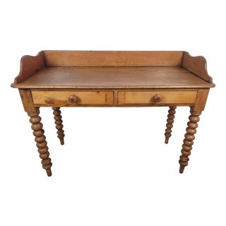 Victorian Pine Farmhouse Kitchen Table, 19th Century For Sale