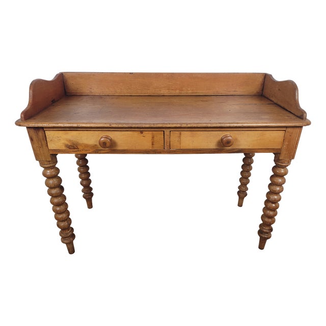 Victorian Pine Farmhouse Kitchen Table, 19th Century For Sale