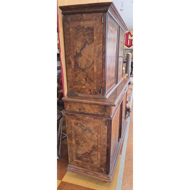 17th Century Burl Walnut Veneer Cabinet Flemish German Low Country For Sale - Image 12 of 17