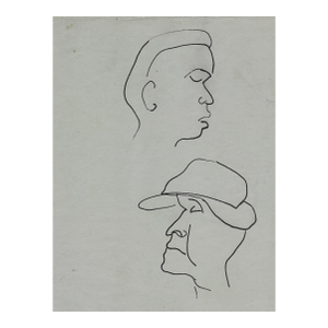 1951 Frank Wallace Mexican Portraits Drawing