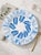Vintage French Marie Daâge Hand-Painted Blue and White Porcelain Dinner Plate For Sale In West Palm - Image 6 of 6