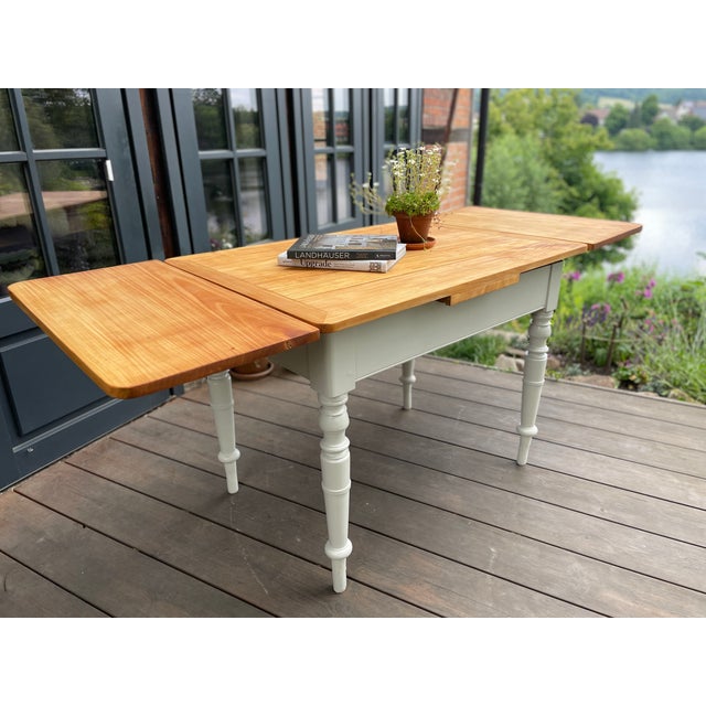 Wood Antique Extendable Table, 1890s For Sale - Image 7 of 18