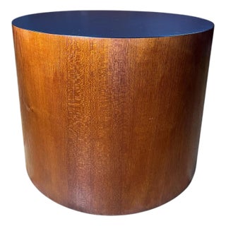 Rs Associates Small Teak Drum Coffee Table Side Table For Sale