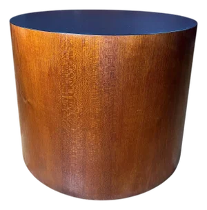 Rs Associates Small Teak Drum Coffee Table Side Table